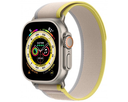 Умные часы Apple Watch Ultra 49 мм Titanium Case Cellular, титановый/желто-бежевый Trail Loop