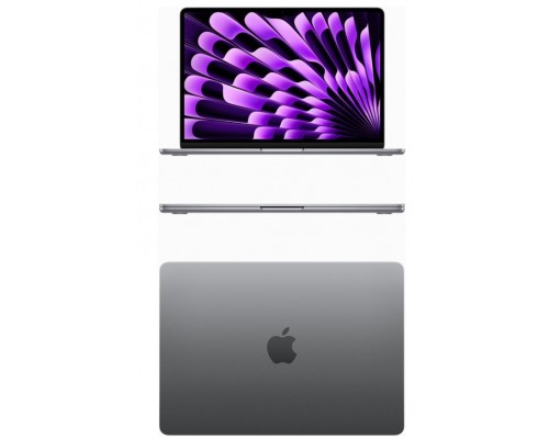 Ноутбук Apple MacBook Air 15 (M3, 8C CPU/10C GPU, 2024), 8 ГБ, 256 ГБ SSD, Space gray, (серый) MRYM3