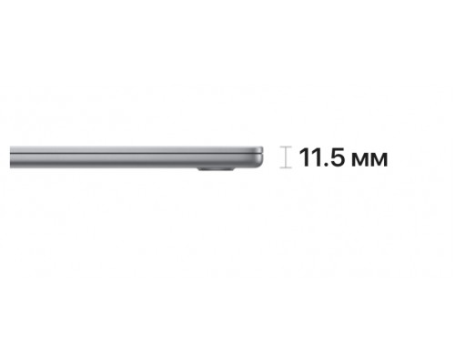 Ноутбук Apple MacBook Air 15 2023 2880x1864, Apple M2 3 ГГц, RAM 8 ГБ, SSD 512 ГБ, Apple graphics 10-core, macOS, MQKQ3, space gray, английская раскладка
