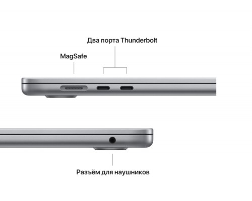 Ноутбук Apple MacBook Air 15 (M3, 8C CPU/10C GPU, 2024), 8 ГБ, 512 ГБ SSD, Starlight, (Звездное небо) MXD33