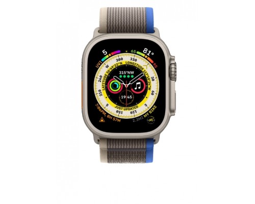 Умные часы Apple Watch Ultra 49 мм Titanium Case Cellular, титановый/сине-серый Trail Loop M/L