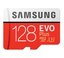 Карта памяти Micro SDHC 128GB Class 10 Samsung  EVO Plus UHS-I EVO+ V2 (SD adapter)