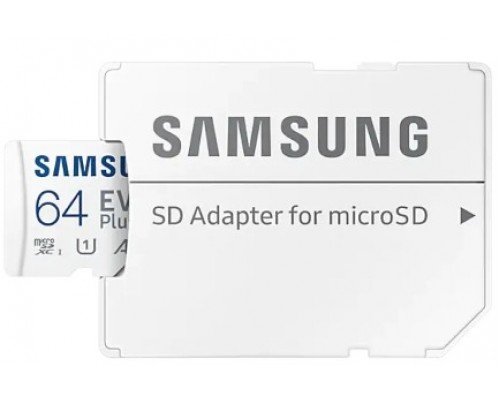 Карта памяти Micro SDXC 64Gb Class 10 Samsung EVO Plus V2 MB-MC64HA + SD adapter