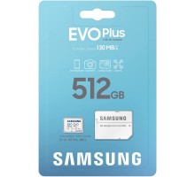 Карта памяти Micro SDHC 512GB Class 10 Samsung  EVO Plus UHS-I EVO+ V2 (SD adapter)
