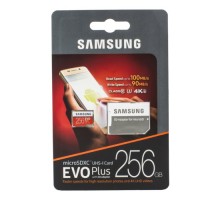 Карта памяти Micro SDHC 256GB Class 10 Samsung  EVO Plus UHS-I EVO+ V2 (SD adapter)