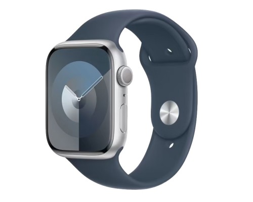 Умные часы Apple Watch Series 9 41 мм Aluminium Case GPS, Silver Sport Band, Storm Blue