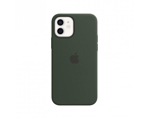 Чехол Silicone Case with для iPhone 12 / 12 Pro Кипрский Зеленый