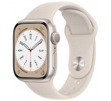 Умные часы Apple Watch Series 8 45 мм Aluminium Case, starlight Sport Band 