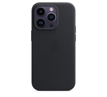 Оригинальный чехол iPhone 14 Pro Leather Case with MagSafe Midnight