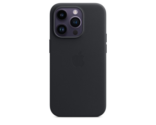 Оригинальный чехол iPhone 14 Pro Leather Case with MagSafe Midnight