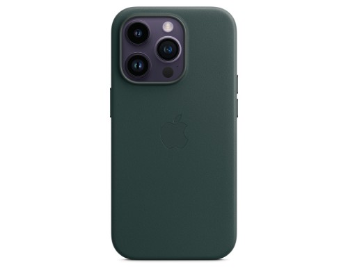 Оригинальный чехол iPhone 14 Pro Max Leather Case with MagSafe Forest Green