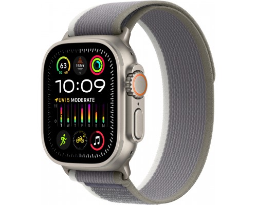 Умные часы Apple Watch Ultra 2 49 мм Titanium Case Cellular, Green/Gray Trail Loop (S/M)