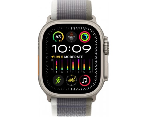 Умные часы Apple Watch Ultra 2 49 мм Titanium Case Cellular, Green/Gray Trail Loop (S/M)