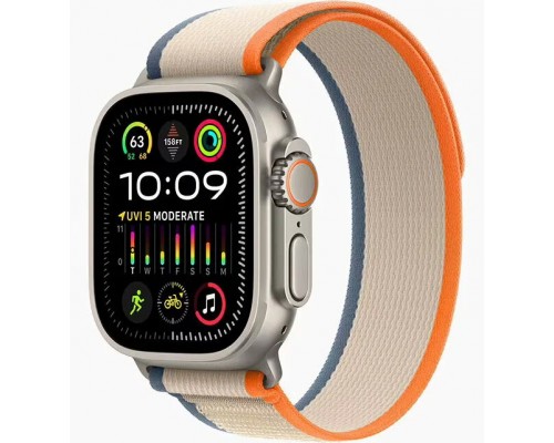 Умные часы Apple Watch Ultra 2 49 мм Titanium Case Cellular, Orange/Beige Trail Loop (S/M)